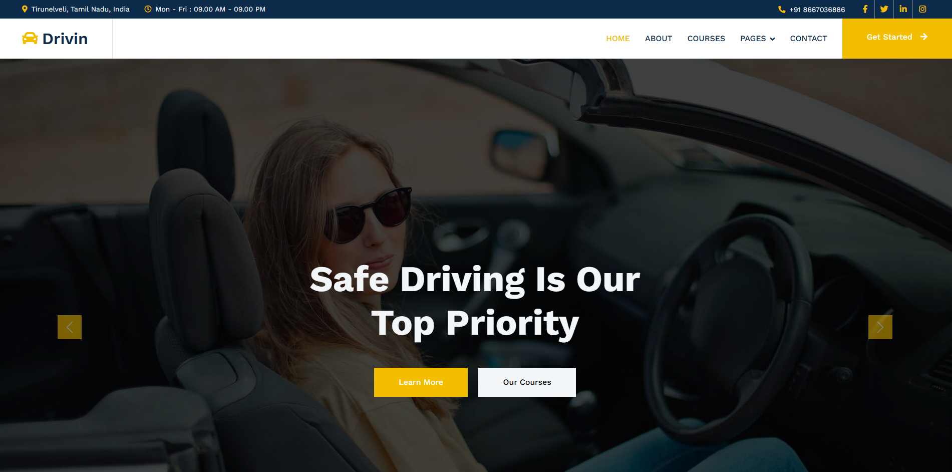 Driving School Website